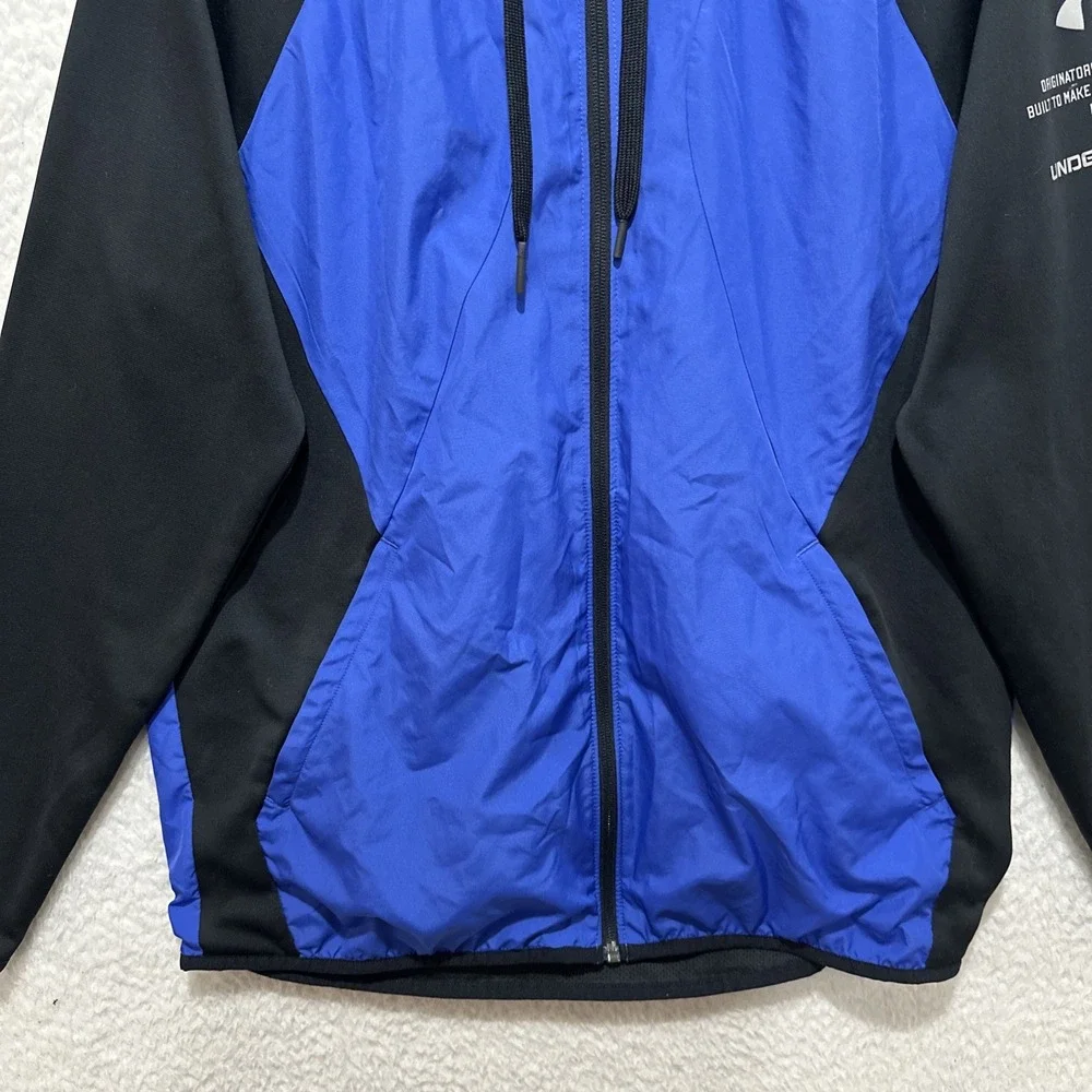 Under Armour Coldgear Storm Performance‎ Athlete Blue/Black Full Zip Jacket Sz M